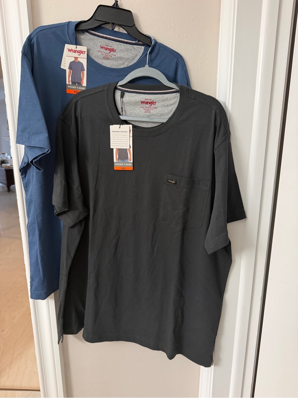 Two Wrangler Men's Short Sleeve Pocket T-Shirts. NWT